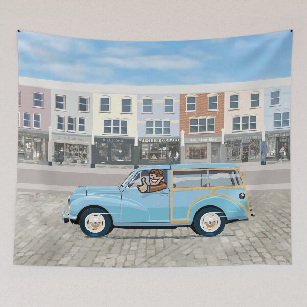 Item preview, Bermuda Blue Morris Minor Traveller (left hand drive) designed and sold by Bigs66.