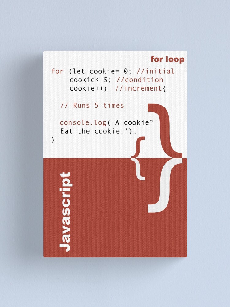 "Javascript poster, for loop, cheat sheet, javascript helper, coding ...