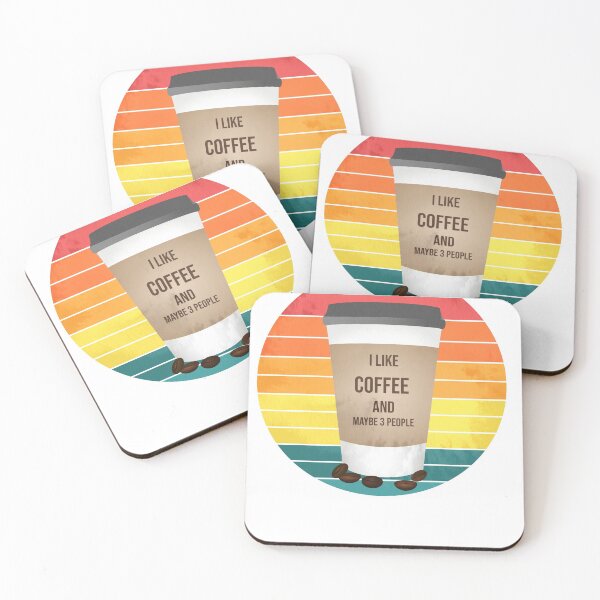 Item preview, Retro Sunset Classic I Like Coffee and Maybe 3 People designed and sold by quonsepto.