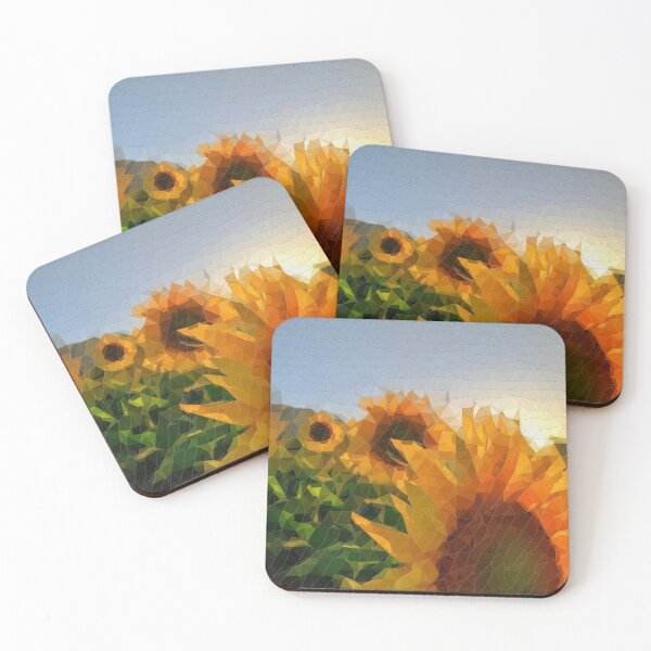 Item preview, Sunflowers Low Polygon Geometry Mosaic  designed and sold by OnigiriDoctor.