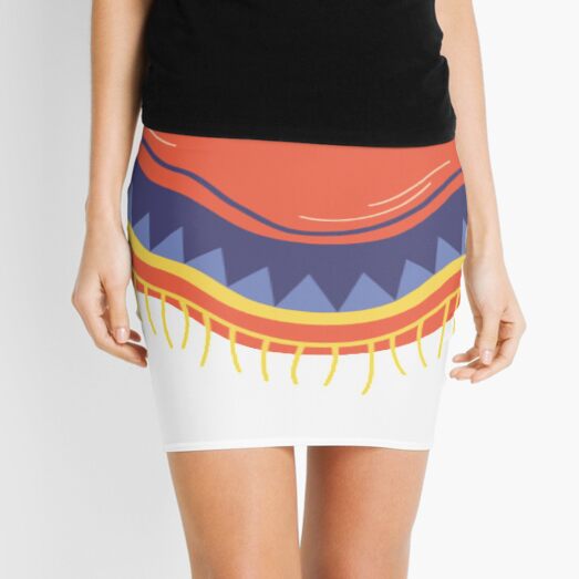 Kaftan Style Mini Skirt