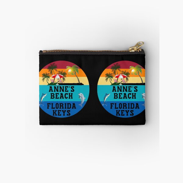 Item preview, Florida Keys Annes Beach Beach Chairs Umbrella Palm Trees Sunset Sunrise Retro designed and sold by KeysTreasures.