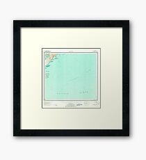 USGS TOPO Map Alaska AK Kaguyak 360996 1952 250000 Framed Print