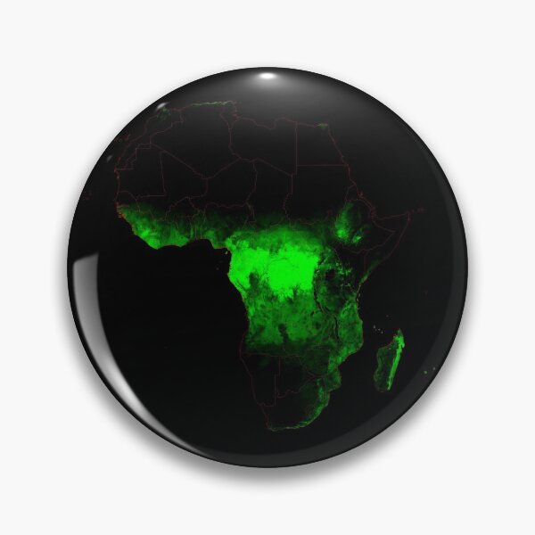 Item preview, Africa Forest Cover Map with Black Background designed and sold by GrasshopperGeo.