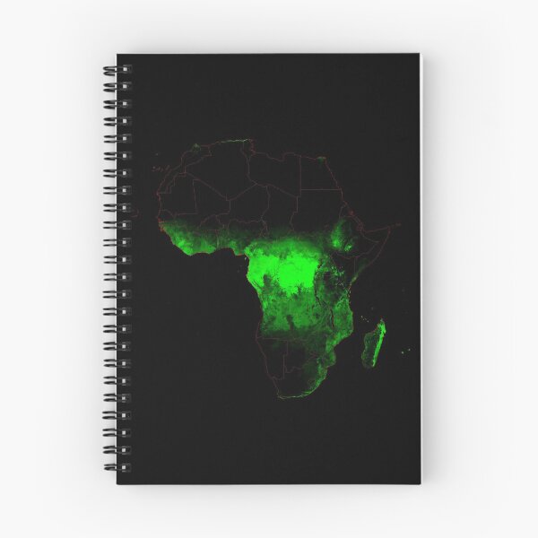 Item preview, Africa Forest Cover Map with Black Background designed and sold by GrasshopperGeo.