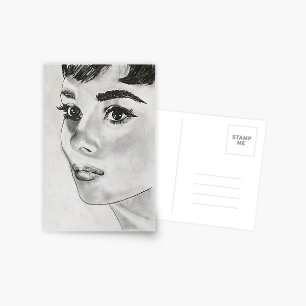 Eine schöne Dame Postkarte