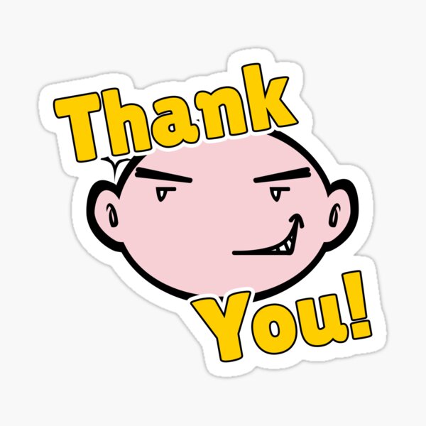 Thank You Emoji Sticker For Sale By Daani Maqsood Redbubble