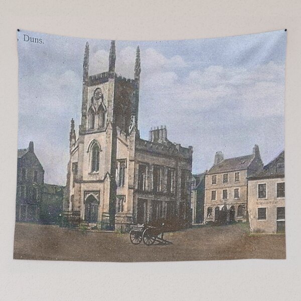 Item preview, Vintage Illustration of Duns Town Hall, Scottish Borders 1909 designed and sold by yourscotborders.