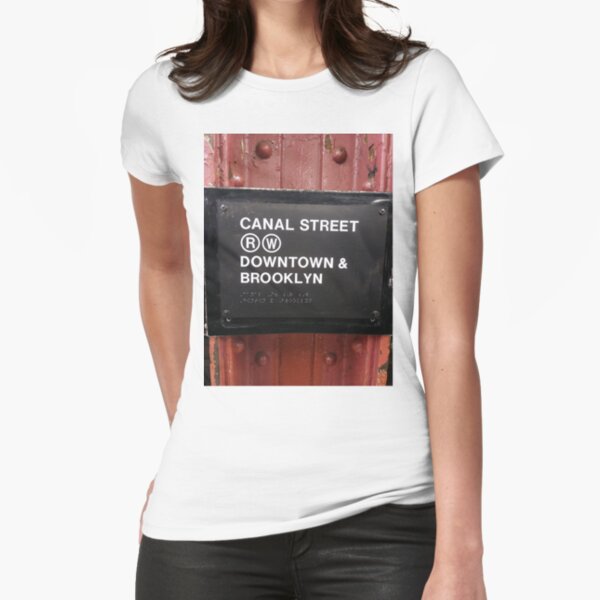 Street, City, Buildings, Photo, Day, Trees, New York, Manhattan, Brooklyn Fitted T-Shirt