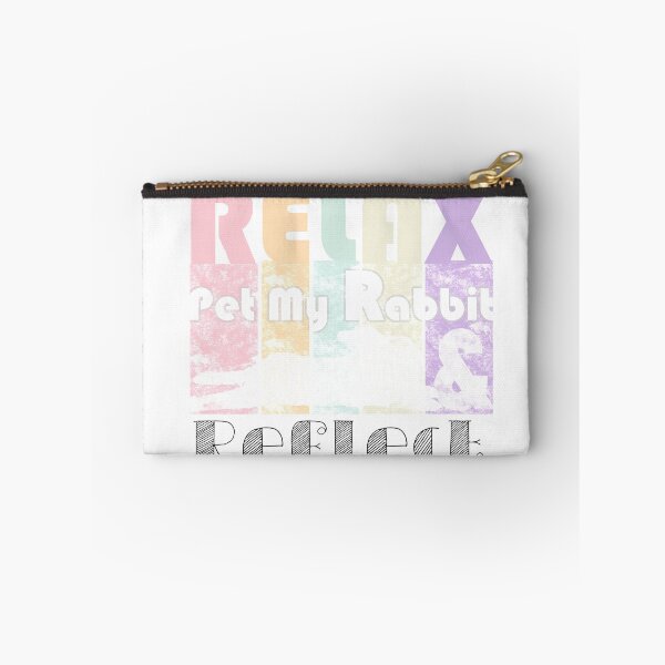 Item preview, Relax, Pet My Rabbit And Reflect - Bunny Petting / Rabbit Petting Is My Hobby - Rhyme with Letter R in Soft Pastel Color Palette for Introverts designed and sold by sthNnth.