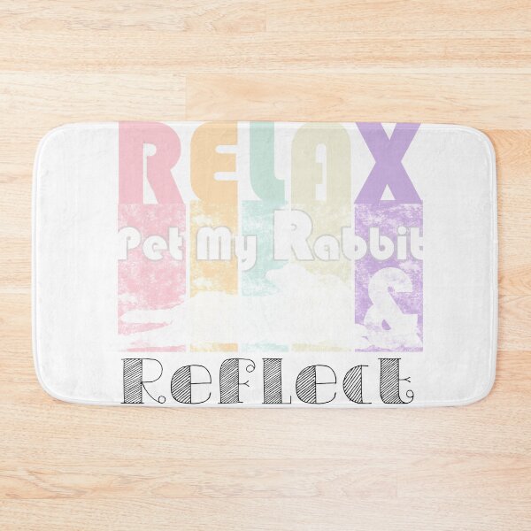 Item preview, Relax, Pet My Rabbit And Reflect - Bunny Petting / Rabbit Petting Is My Hobby - Rhyme with Letter R in Soft Pastel Color Palette for Introverts designed and sold by sthNnth.