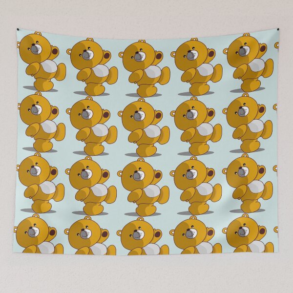 Item preview, cute yellow bear, walking, in a good mood designed and sold by WP-7824.