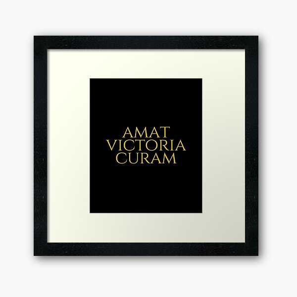 Item preview, Amat Victoria Curam Victory Loves Preparation Plain Gold - Latin Phrases designed and sold by ElementJourney.