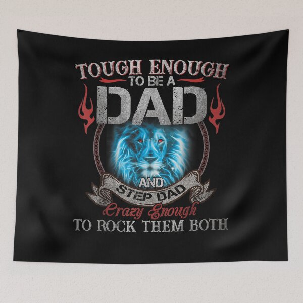 Item preview, Tough Enough To Be A Dad And Step Dad  designed and sold by sheilase.