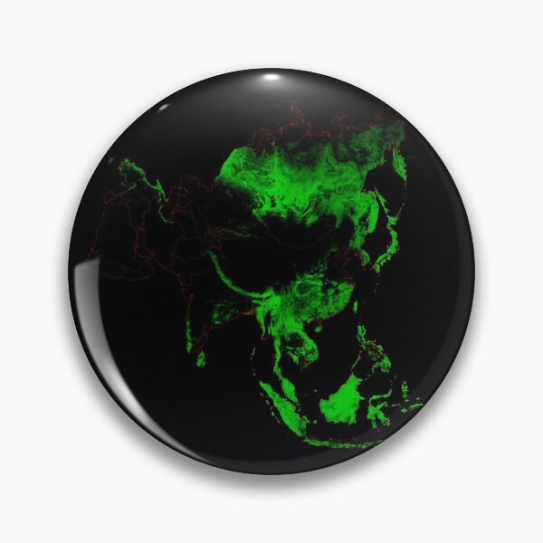 Item preview, Asia Forest Cover Map with Black Background designed and sold by GrasshopperGeo.