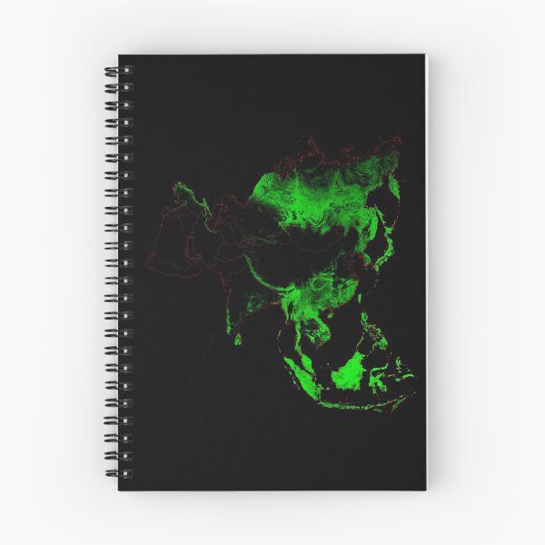 Item preview, Asia Forest Cover Map with Black Background designed and sold by GrasshopperGeo.