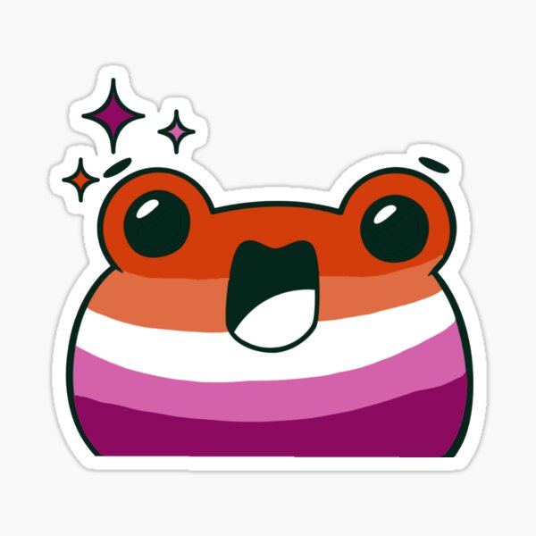 Subtle Lesbian Flag Pride Frog Lesbian Frog Sticker For Sale By Tiredandbored Redbubble