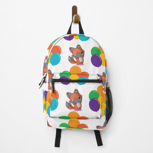Item preview, Smiling, orange cute lizard, holding colorful balloons. Fox designed and sold by WP-7824.