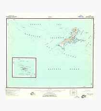 USGS TOPO Map Alaska AK Kiska 361049 1951 250000 Photographic Print