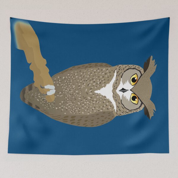 Item preview,   A digital illustration of a Great horned owl designed and sold by Bwiselizzy.
