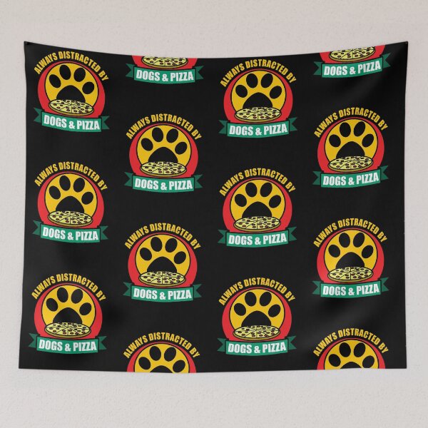 Item preview, Easily Distracted By Dogs and Pizza designed and sold by MoonsmileProd.