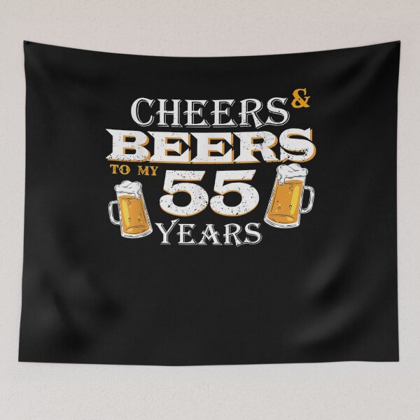 Item preview, Cheers And Beers To 55 Years Old Birthday Cool 55th Birthday  designed and sold by sheilase.