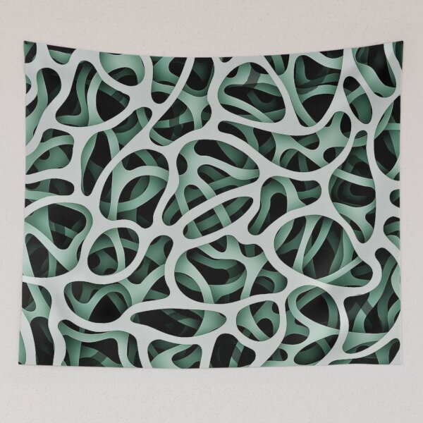 Item preview, Green Celullar Vector Microscopic Pattern designed and sold by Ruby Jackson.