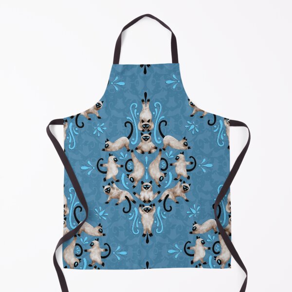 Item preview, Cat Yoga Damask  designed and sold by E-dri @ edridesigns.