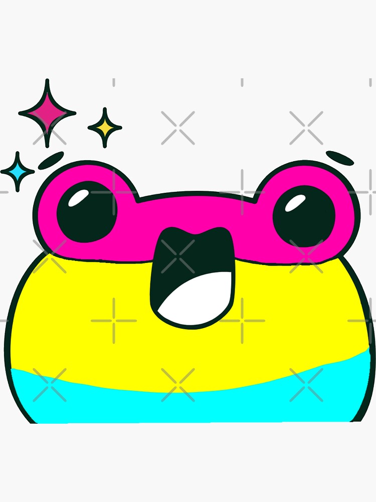 "Subtle Pansexual Flag Pride Frog. Pansexual frog" Sticker for Sale by