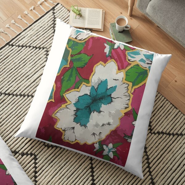 Colourful design fitting for people who loves Floral Motif / Batik Indonesian Sarong. Floor Pillow