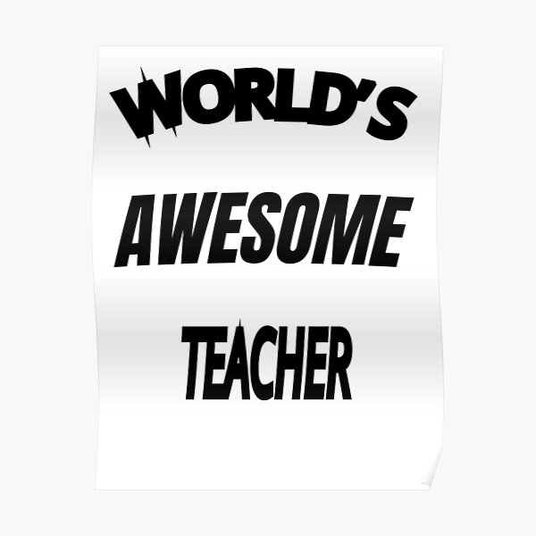 Download World Best Teacher Posters Redbubble