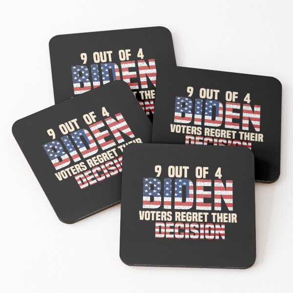 Item preview, 9 Out Of 4 Biden Voters Regret Their Decision USA Flag Funny designed and sold by loka-Art.