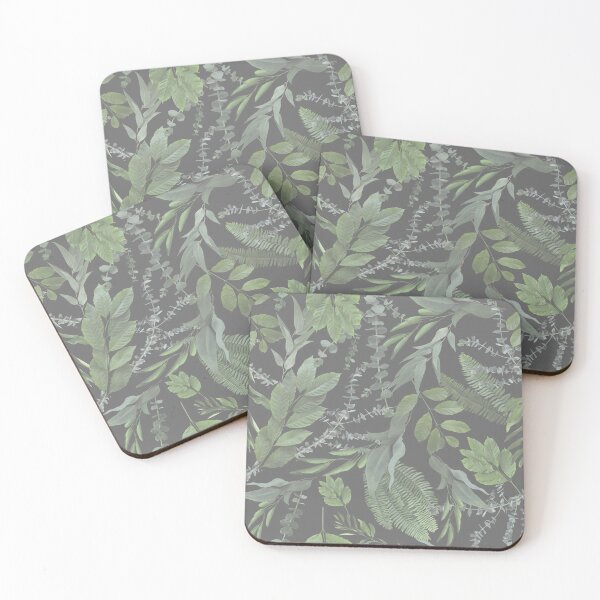Item preview, Tropical Leaves Pattern. Grey tint. designed and sold by NhfOriginals.