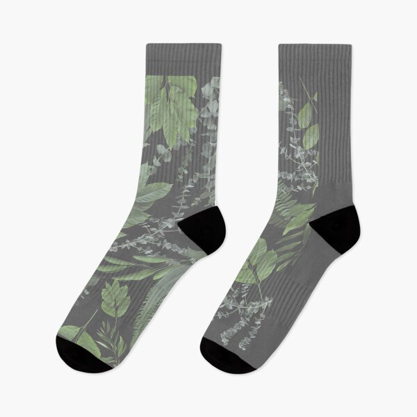 Item preview, Tropical Leaves Pattern. Grey tint. designed and sold by NhfOriginals.