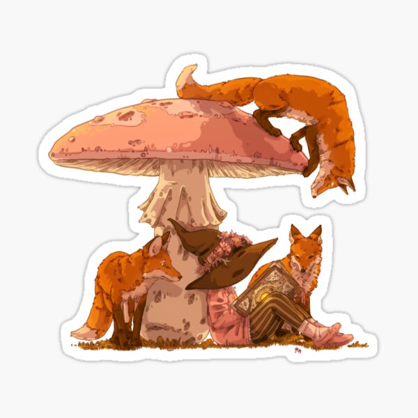 Little fox witch Sticker