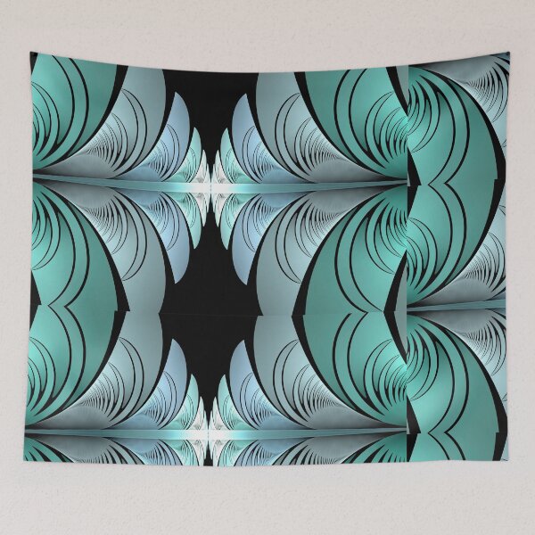 Item preview, turquoise arabesque designed and sold by joelle Guillaume.