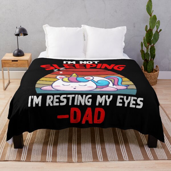 Item preview, I'm not sleeping I'm Just Resting My Eyes Funny Dad Quote,unicorn designed and sold by loka-Art.