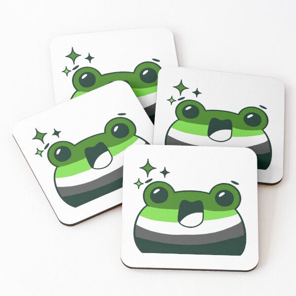 Item preview, Subtle Aromantic Pride Frog. Aromantic frog designed and sold by tiredandbored.