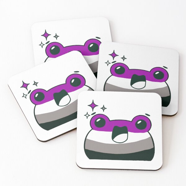 Item preview, Subtle Asexual Pride Frog. Asexual frog designed and sold by tiredandbored.