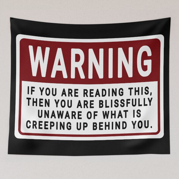 Item preview, funny Halloween warning designed and sold by DisenyosDeMike.