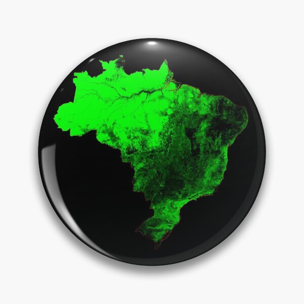 Item preview, Brazil Forest Cover Map with Black Background designed and sold by GrasshopperGeo.