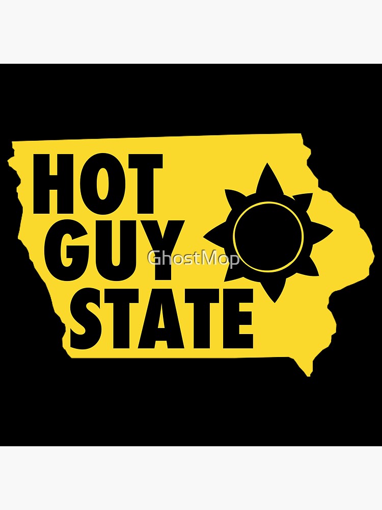 "Hot Guy State" Sticker by GhostMop Redbubble
