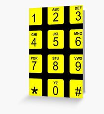 Phone Numbers Greeting Card