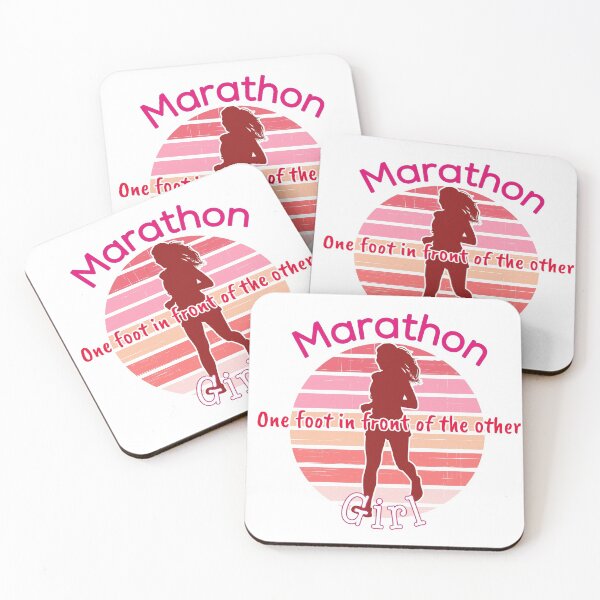 Item preview, Marathon Girl One Foot in Front of the Other Pink Sunrise designed and sold by SmileThreads.