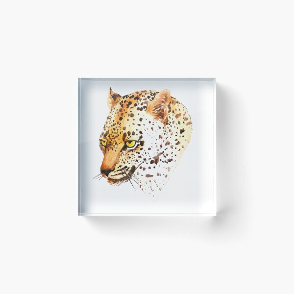 Item preview, Watercolor Leopard head.Cartoon watercolor Leopard. designed and sold by ZheltakovaIana.