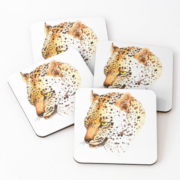 Item preview, Watercolor Leopard head.Cartoon watercolor Leopard. designed and sold by ZheltakovaIana.