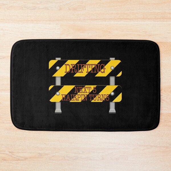 Item preview, DRIFTING Next 5 Hairpin Turns! Road Sign (on Black) designed and sold by epinkb.