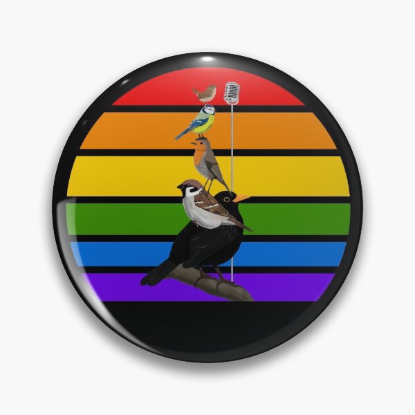 Item preview, The Backyard Birds Rainbow Bird Birdlover Birdwatcher Diversity Pride designed and sold by jz-birds.