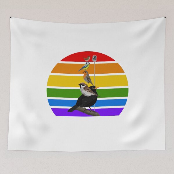 Item preview, The Backyard Birds Rainbow Bird Birdlover Birdwatcher Diversity Pride designed and sold by jz-birds.