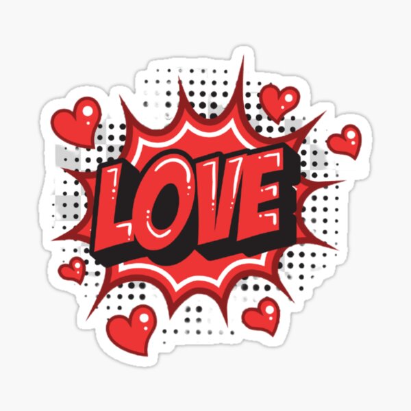 Love Love Love - PopArt Sticker